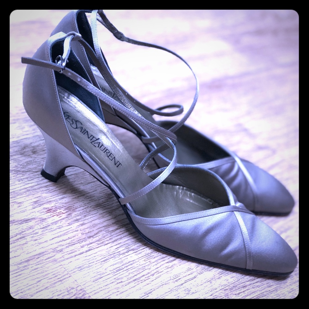 Vintage YSL satin pumps